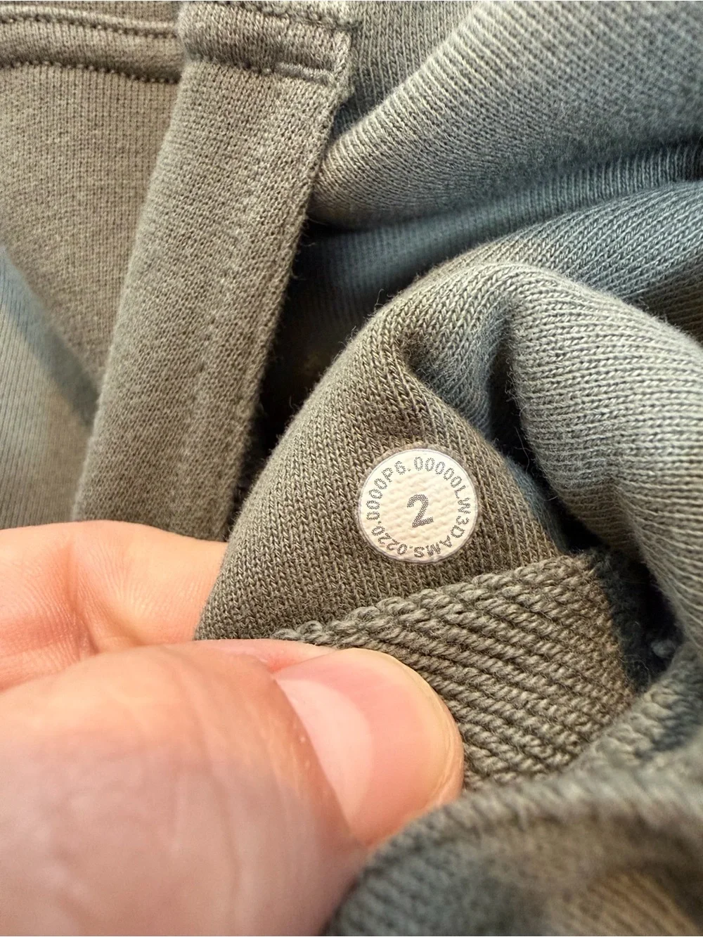 Lululemon All Yours Hoodie Terry Grey Sage Size 2 Green Pullover Sweatshirt